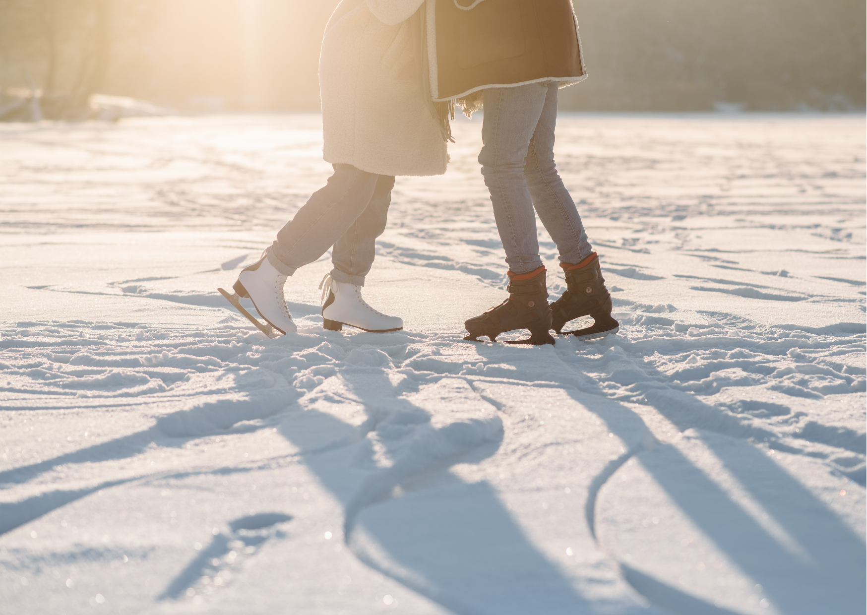 A couple ice-skating